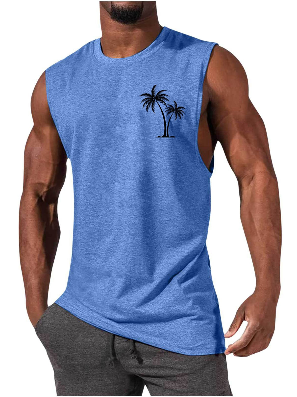 Coconut Tree Muscle Tank Top
