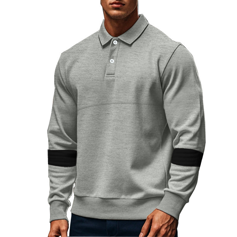 Men's Long Sleeve Button Polo Shirt