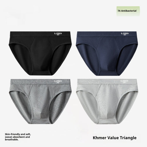 Men's Breathable Anti Bacterial Cotton Briefs