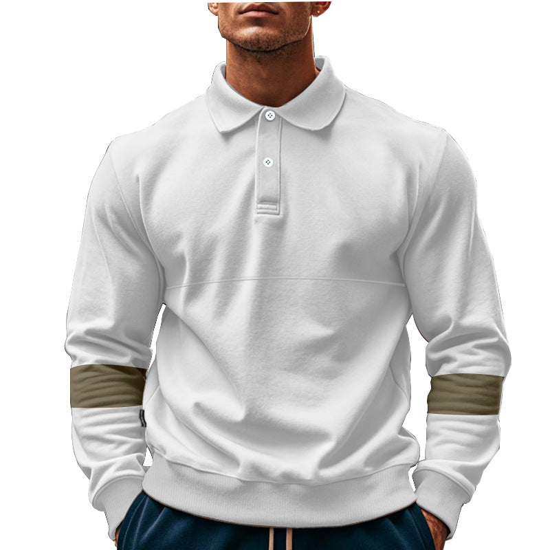 Men's Long Sleeve Button Polo Shirt