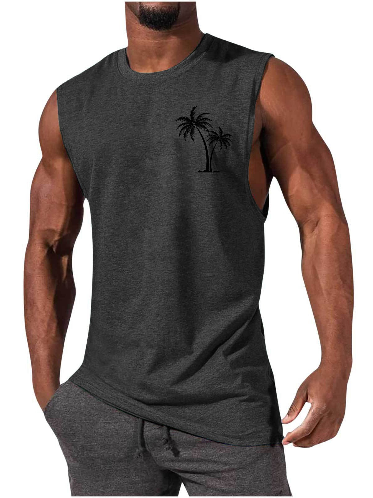 Coconut Tree Muscle Tank Top
